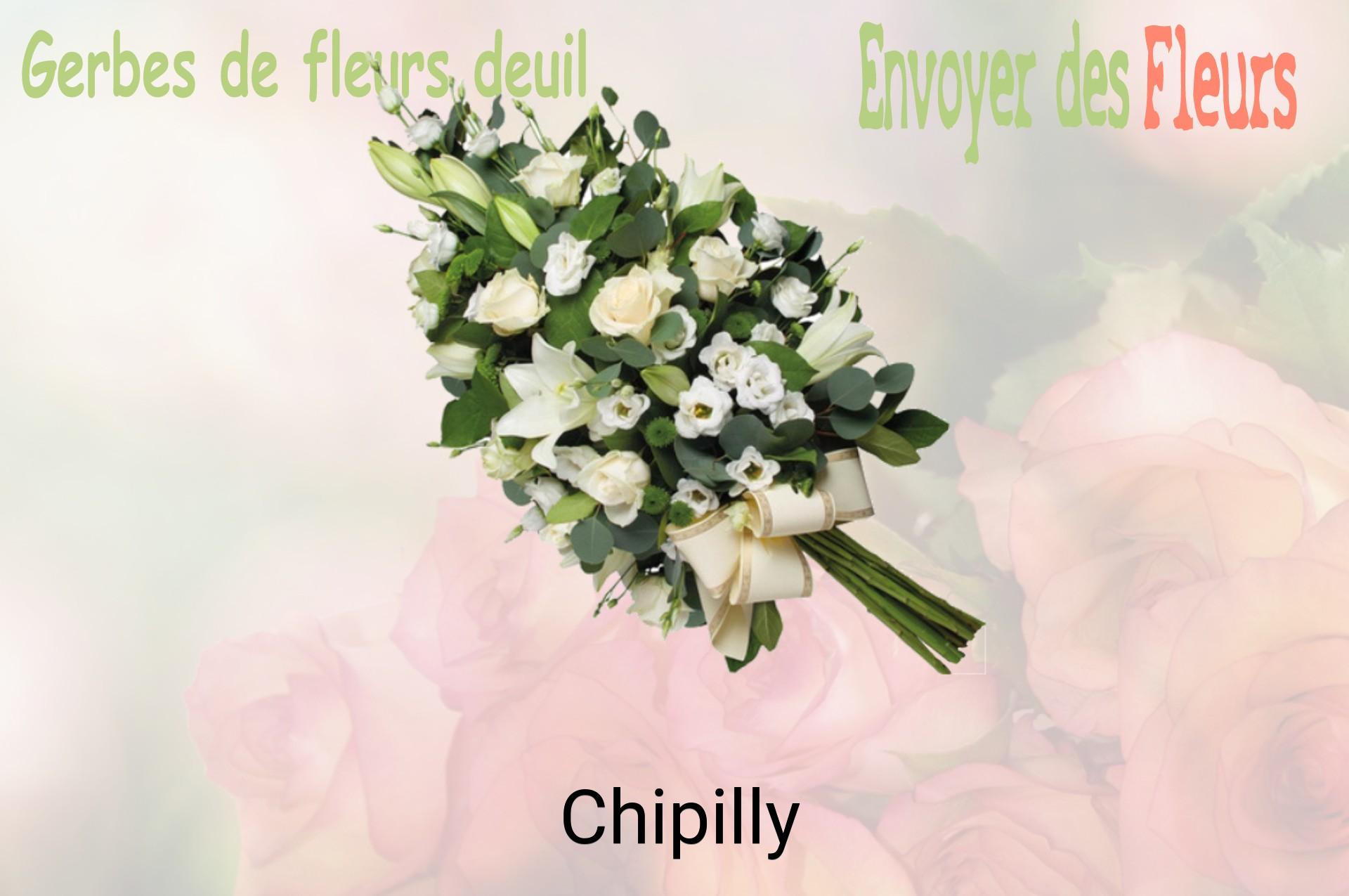 Gerbe de fleurs de deuil livrée à Chipilly